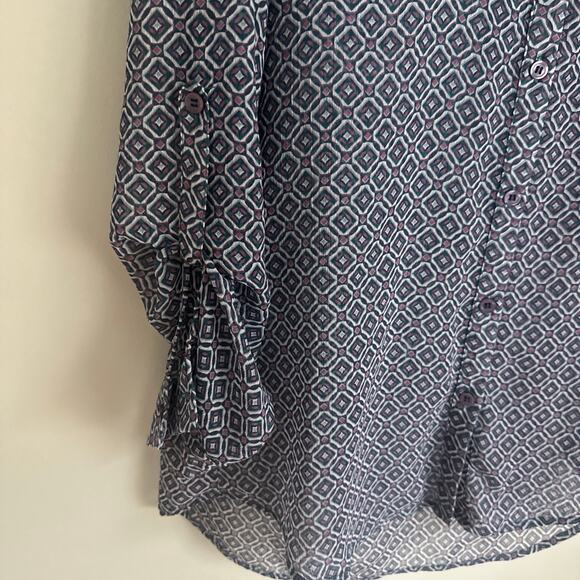 KUT From the Kloth Geometric Print Blouse, Women’s Medium - Picture 4 of 6